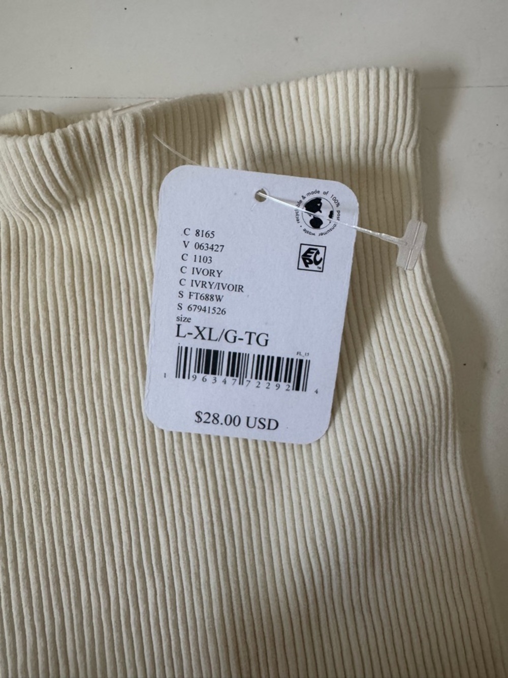 Free People Amelia Bandeau in Ivory NWT L/XL - Picture 6 of 11